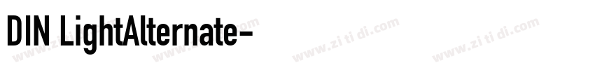 DIN LightAlternate字体转换